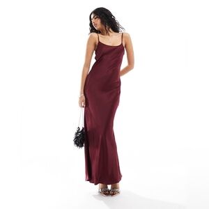 NWOT ASOS Burgundy Slip Maxi Dress